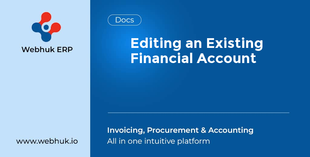 Editing an Existing Financial Account